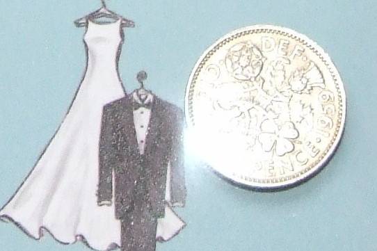 Bride's Good Luck Sixpence