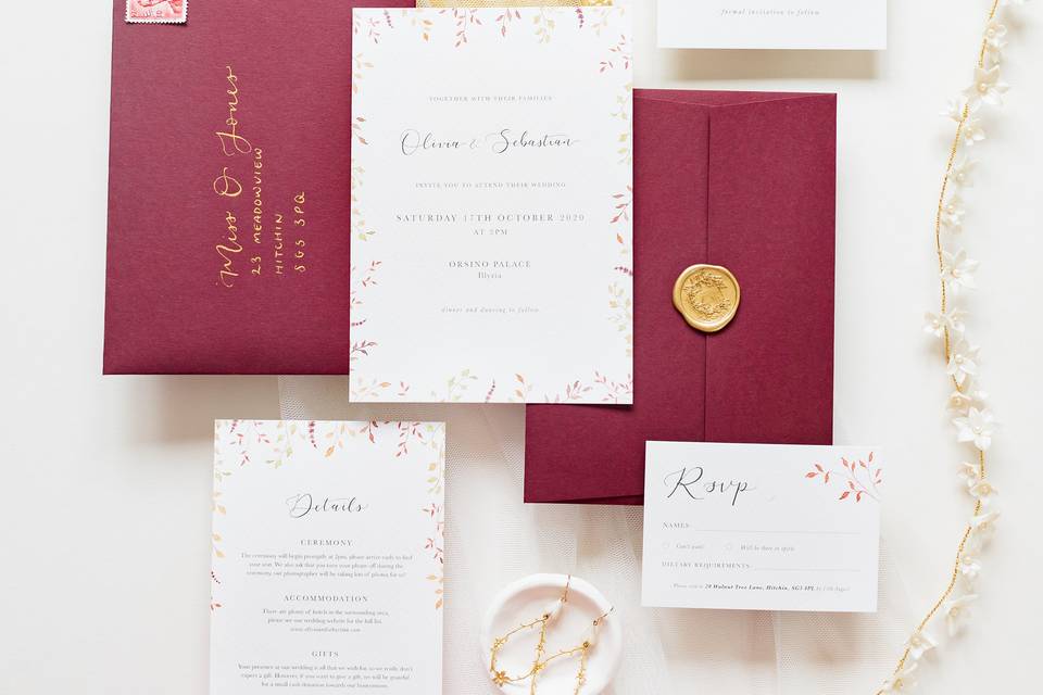 Autumn invitation suite