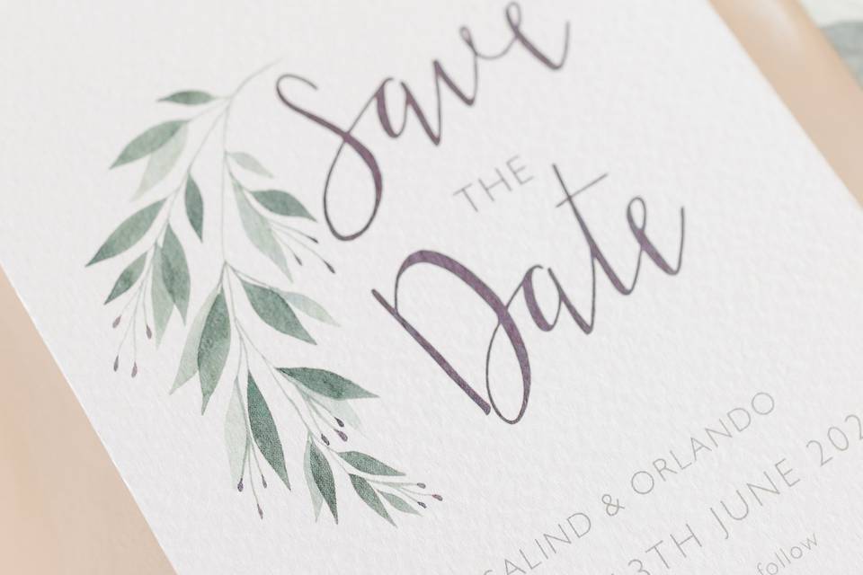 Botanical save the date