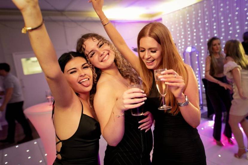 Lively wedding reception