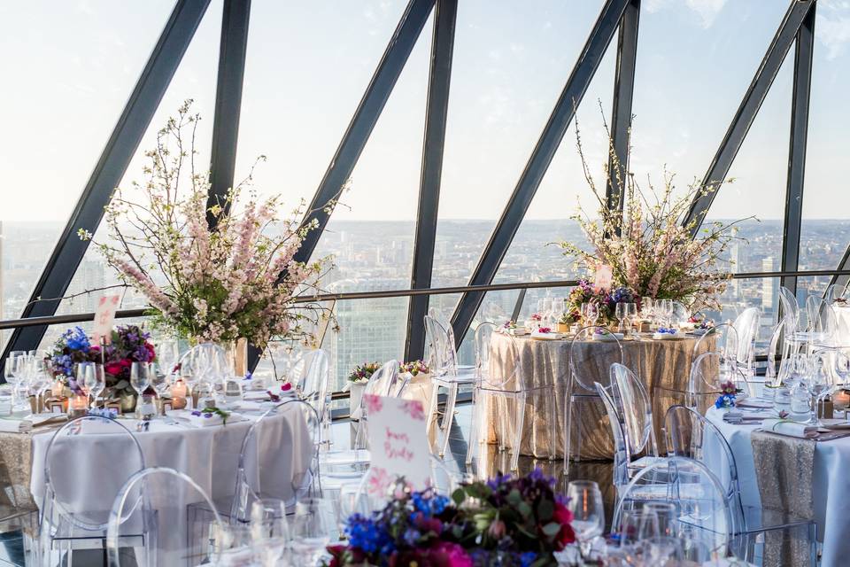 Wedding reception under the stars