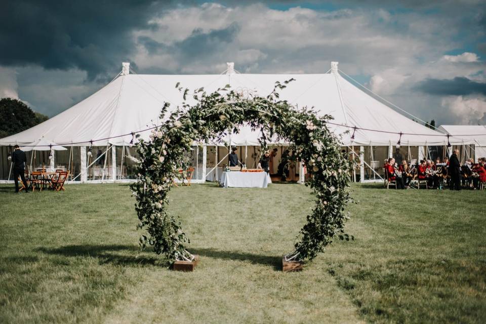 Through the arbour