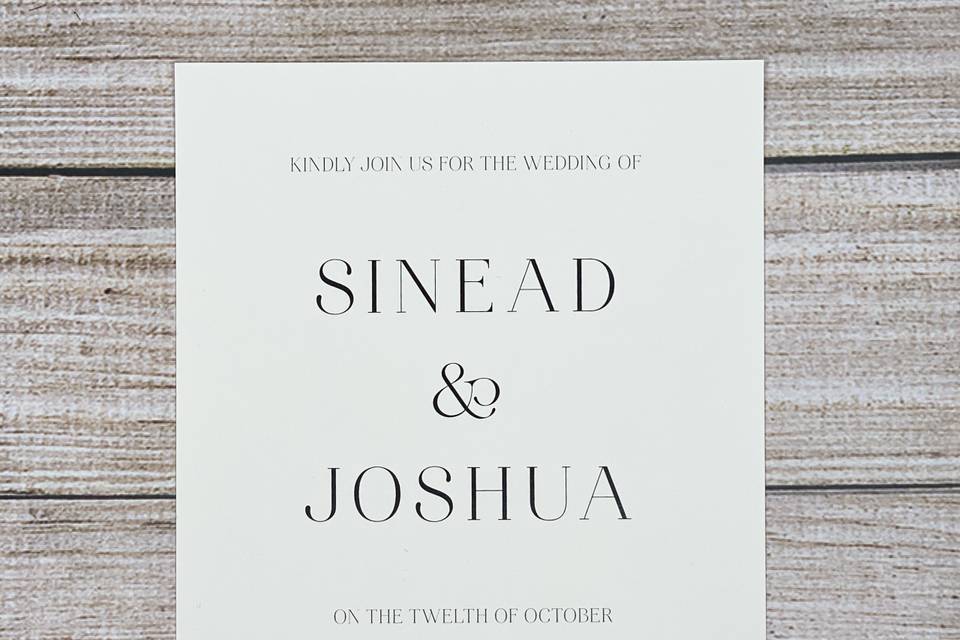 Sinead Wedding Suite Invite