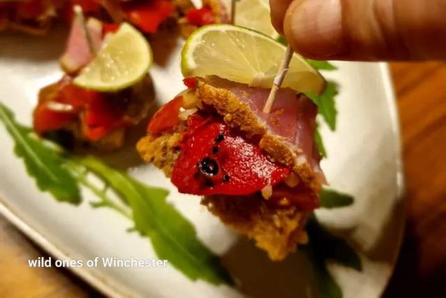 Homemade canapes