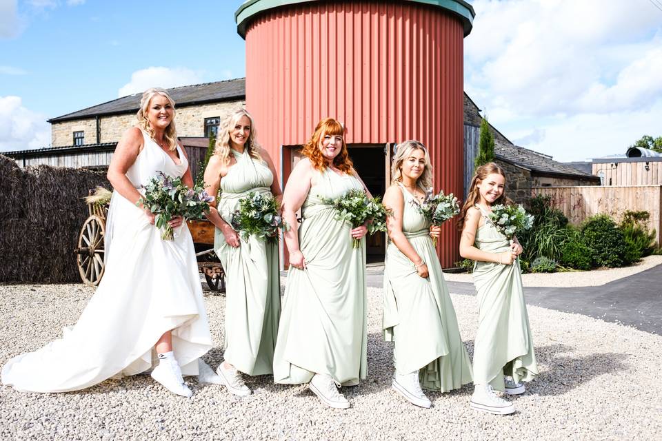 Barn wedding eucalyptus vibes