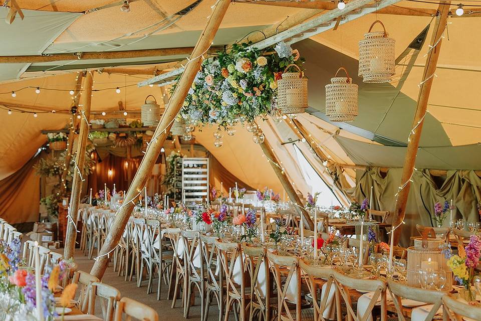 Rustic Bright Florals Receptio