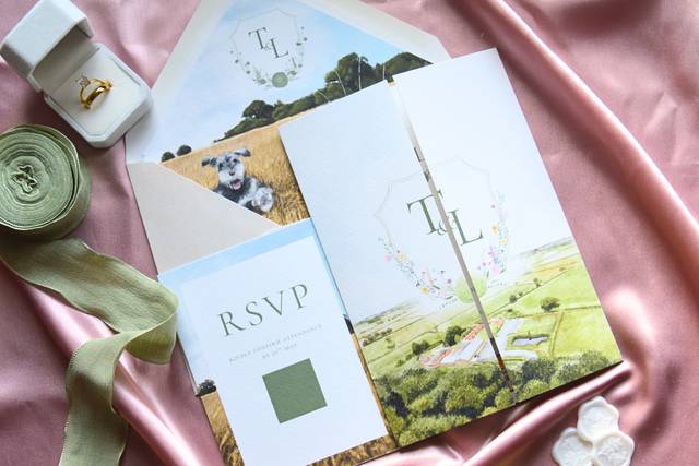 Hanbury Barns Invitation Suite
