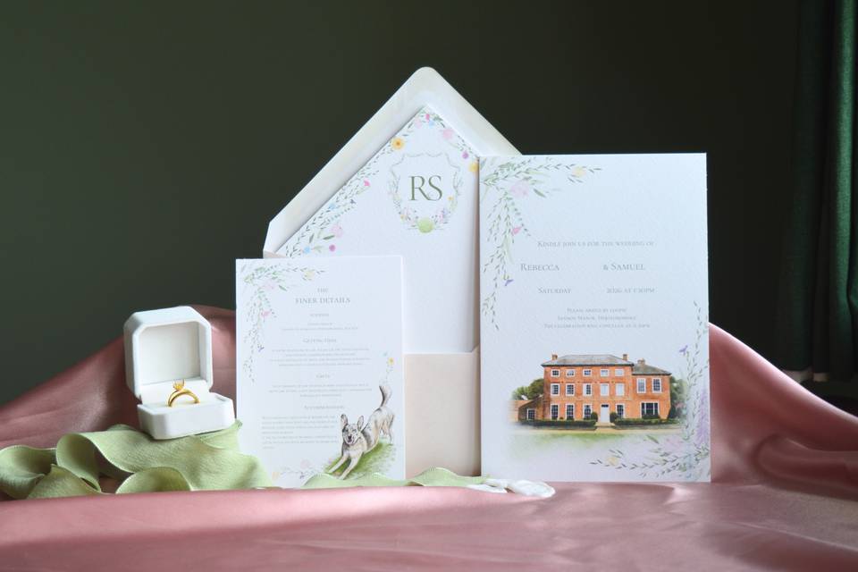 Sandon Manor Invitation Suite