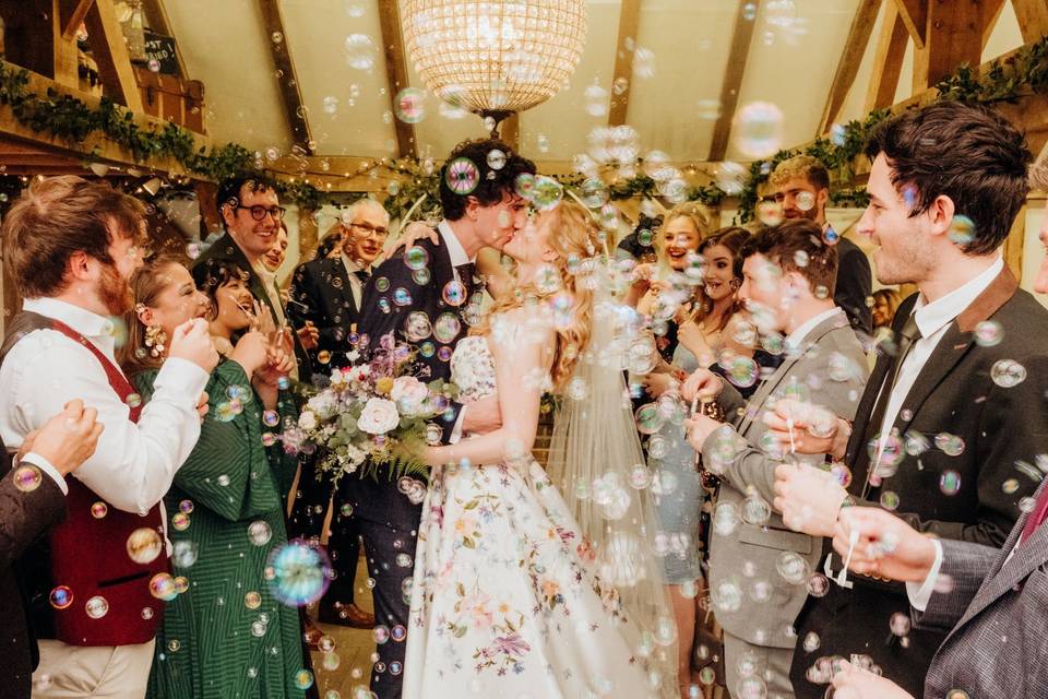 Bubbles instead of confetti