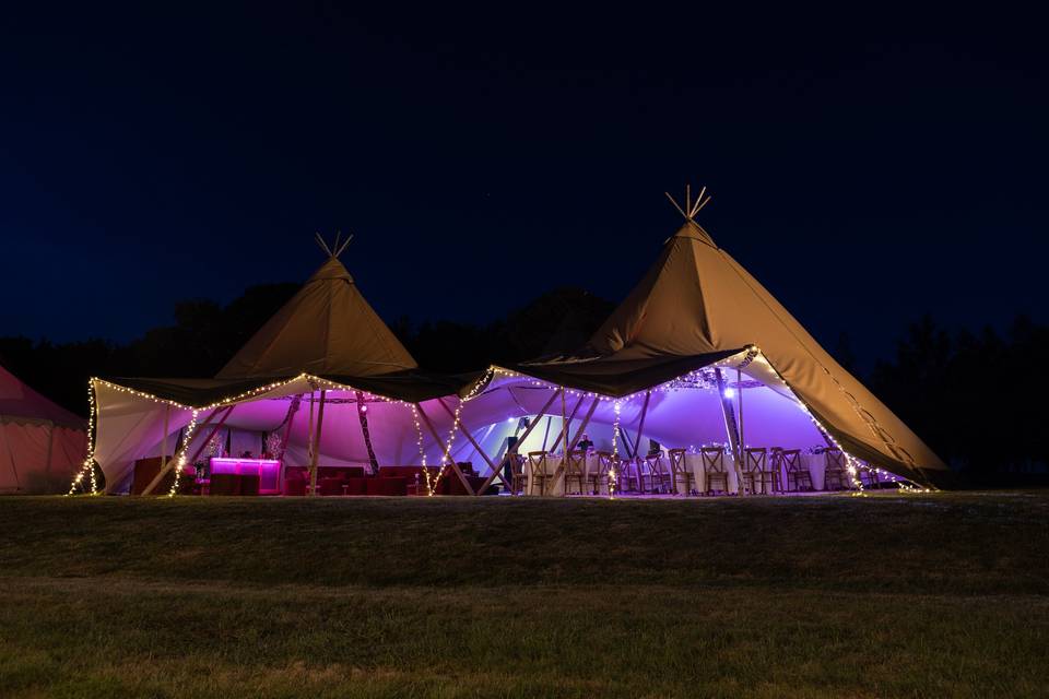 Tipi At Night