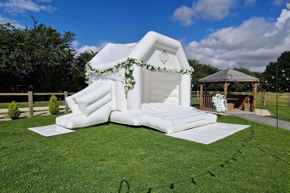 White bouncing castle