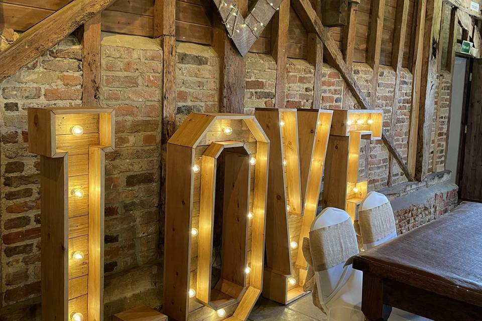 Rustic letters