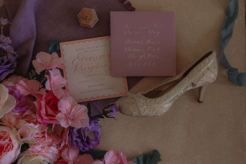 Flat Lays, Brighton wedding