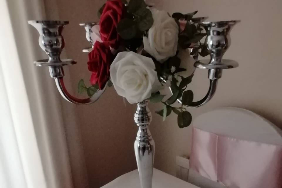 Candelabra with flowers