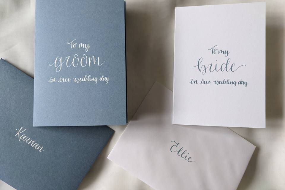 Bridal party cards