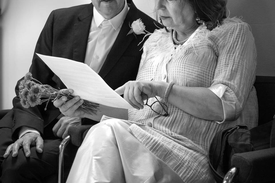 Sandie and Steve beforehand.