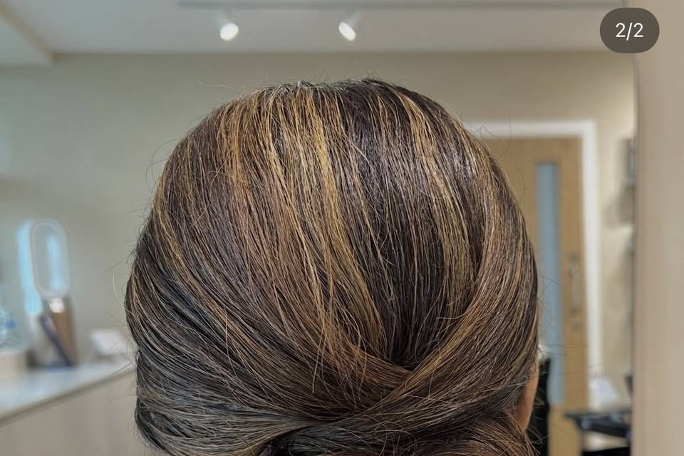 Sleek low bun