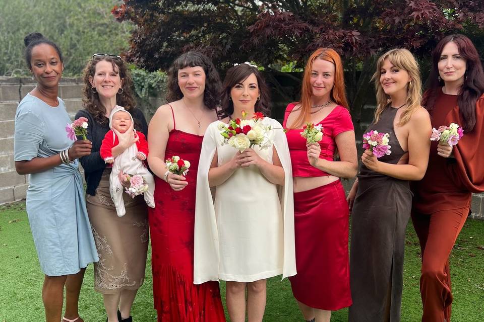 Bride and bridal party