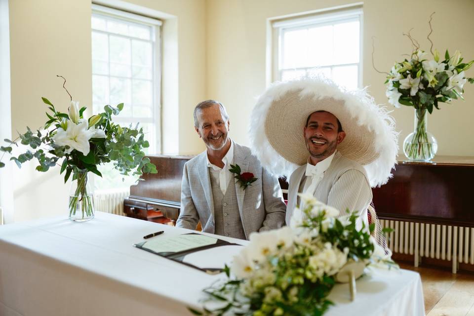 Signing the Register