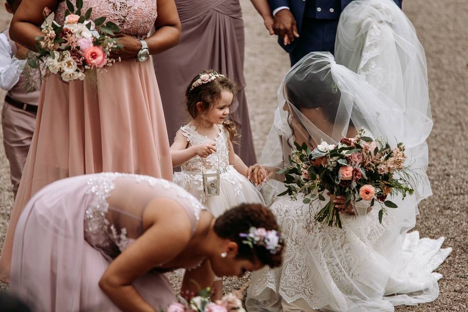 Bride with her girls