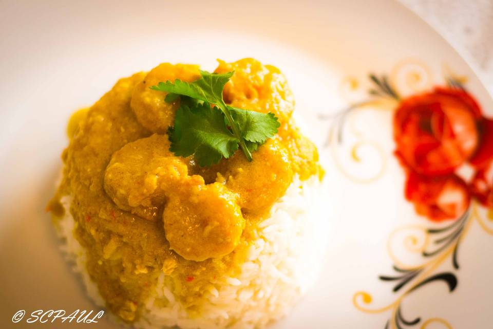 Prawn malai curry
