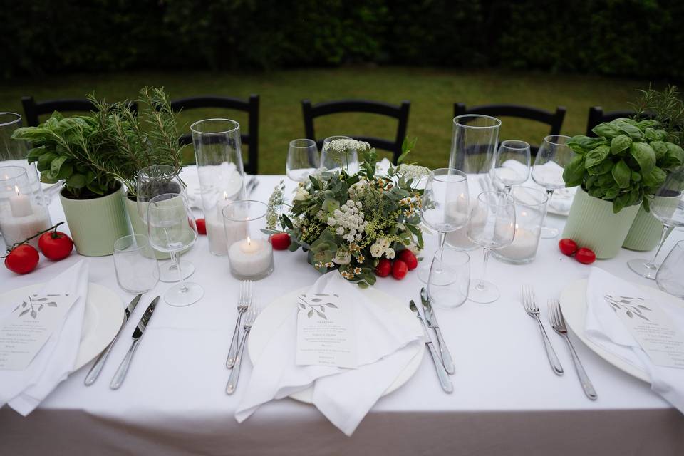 Intimate table setup