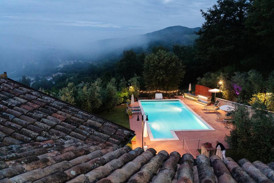 Poolside with panoramic view
