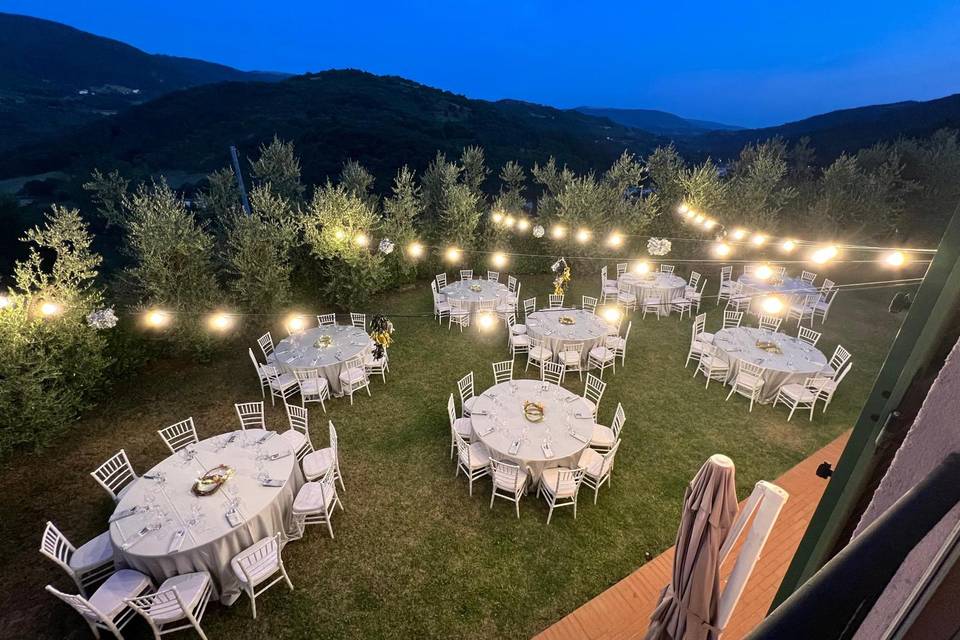 Panoramic al fresco reception