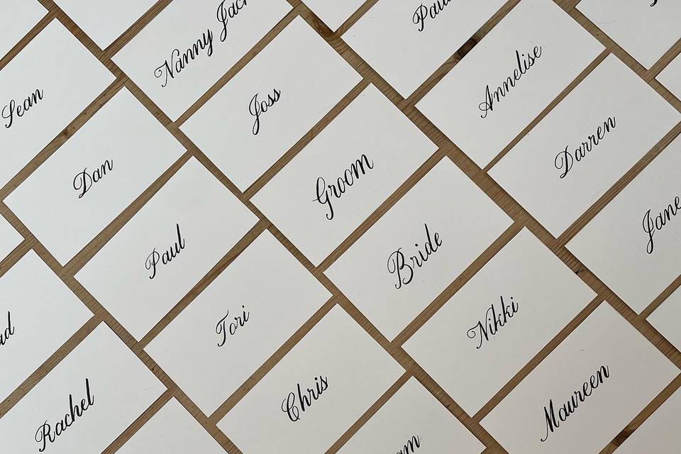 Calligraph place cards