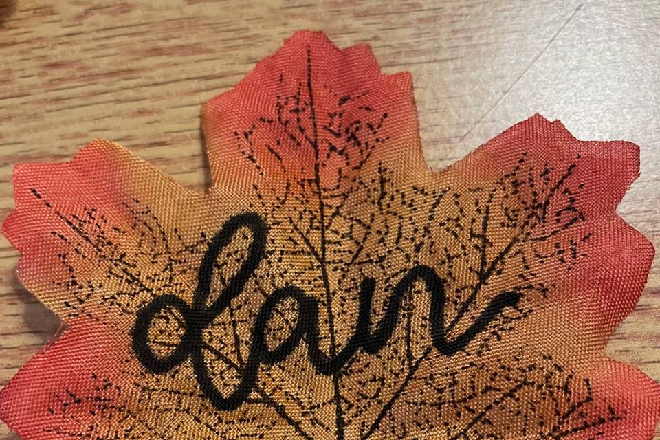 Autumn Leaf Place Name