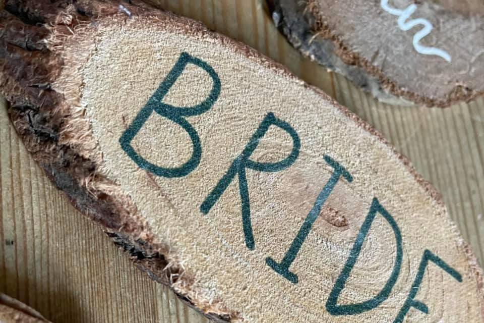 Wooden Slice place card