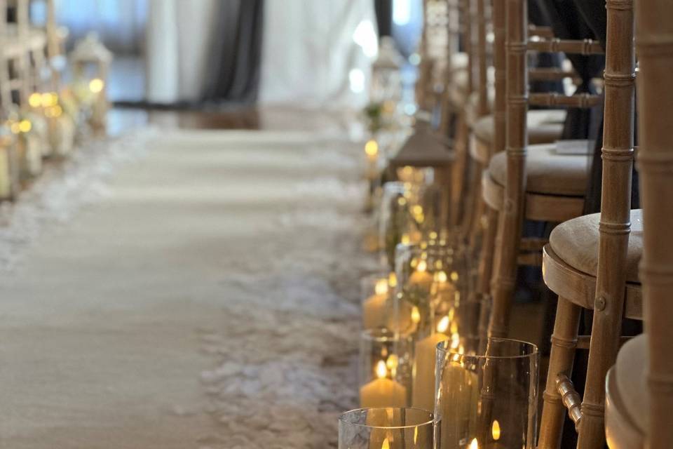 Wedding aisle decoration