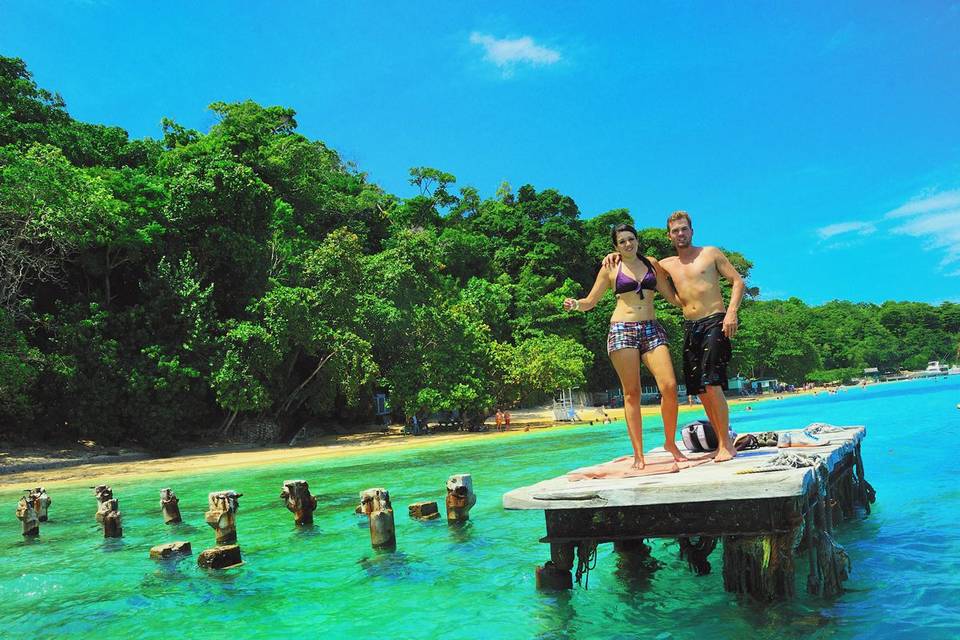 Couple on jetty