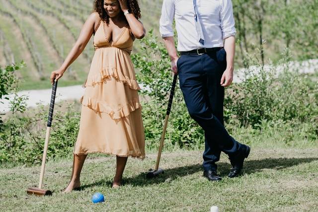 Relaxing with croquet