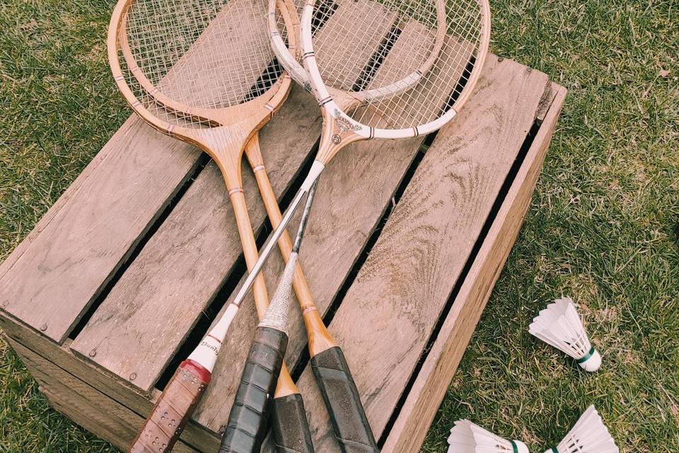 Vintage badminton raquets