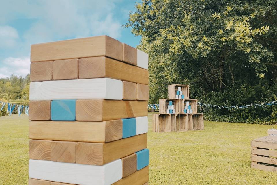 Blue styled wedding games