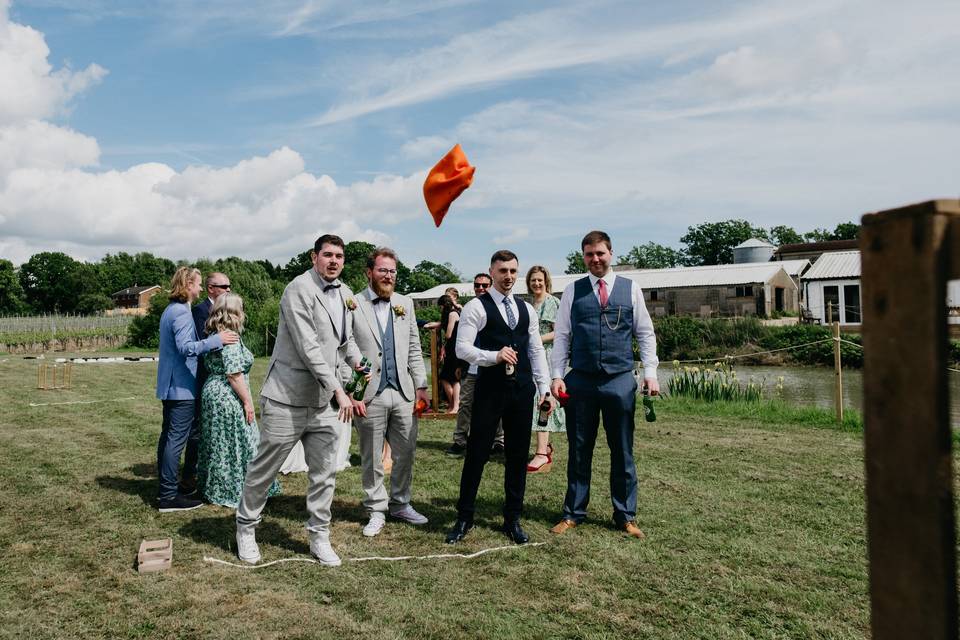 Groomsmen take on Tin Can Alle