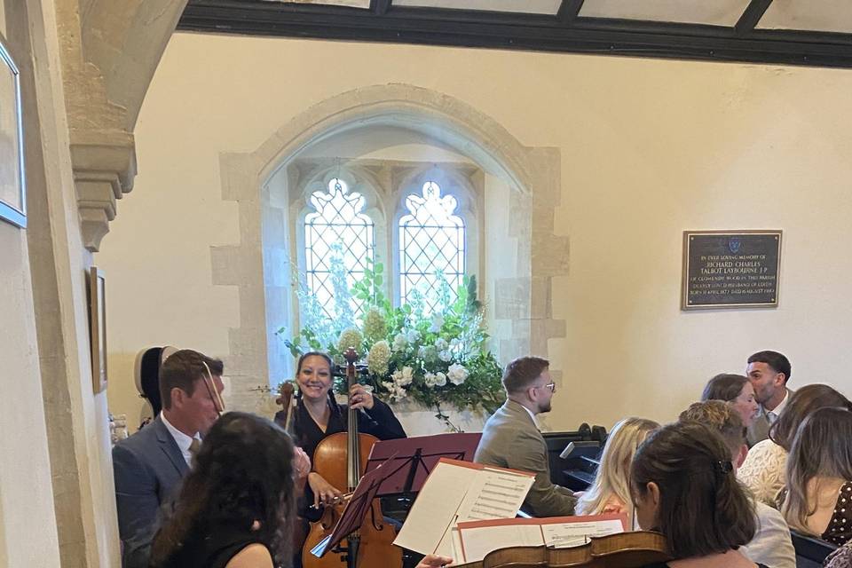 String quartet in the church