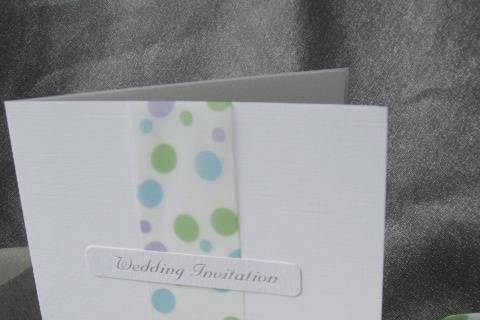 Poka dot invitation