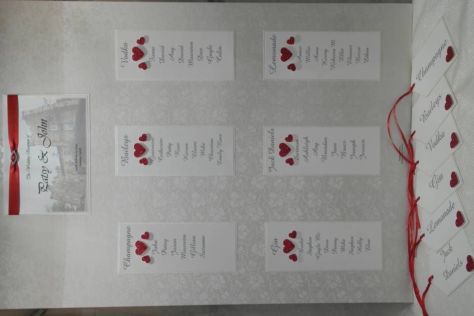 Table plan and name tags