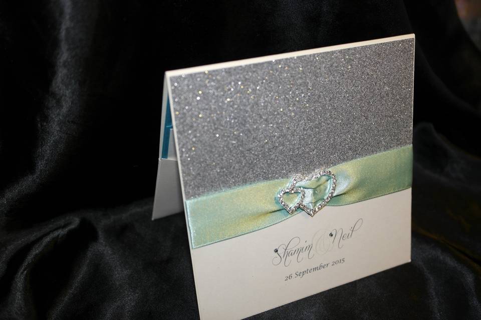 Sparkle heart invite