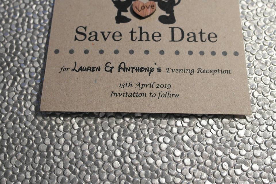 Disney inspired save the date