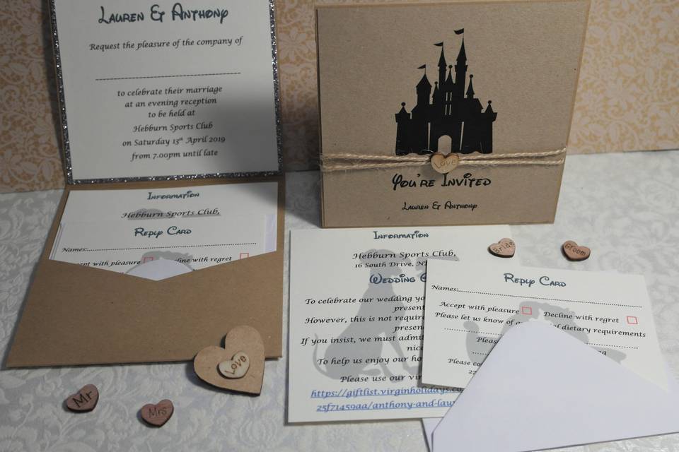 Disney inspired invite