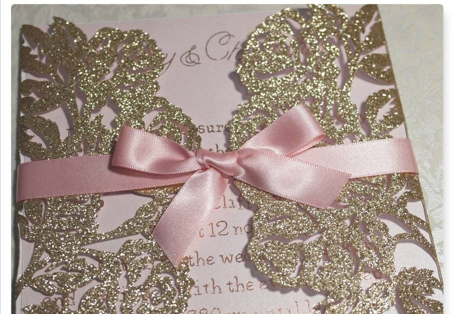 Glitter & foil invite