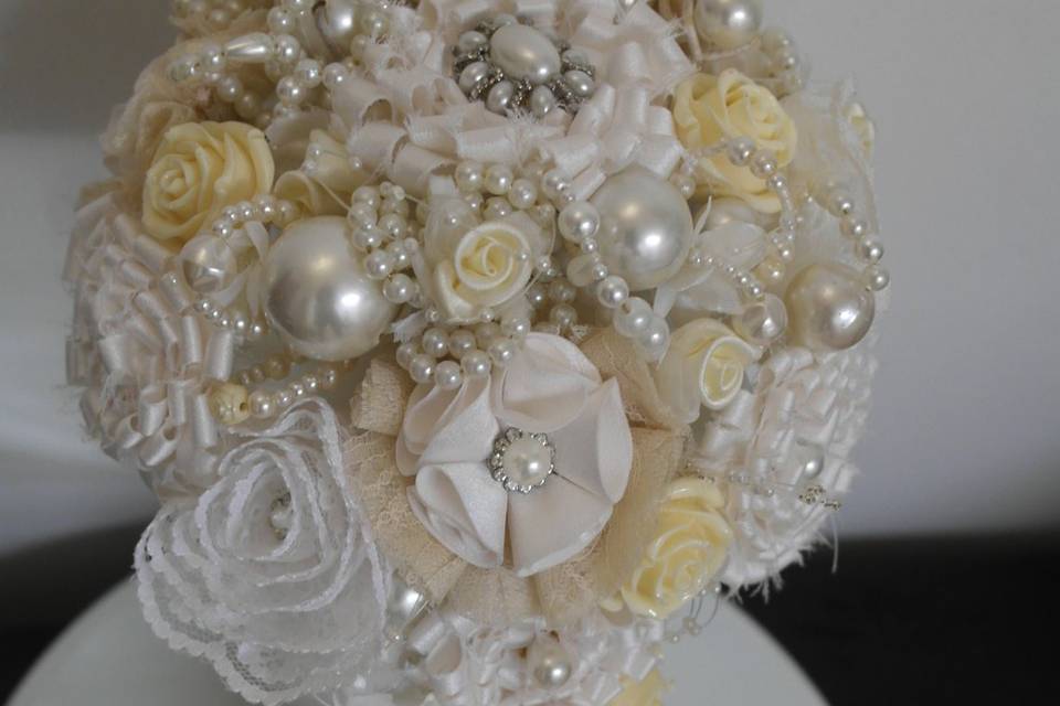 Beaded pearl  wrist corsages