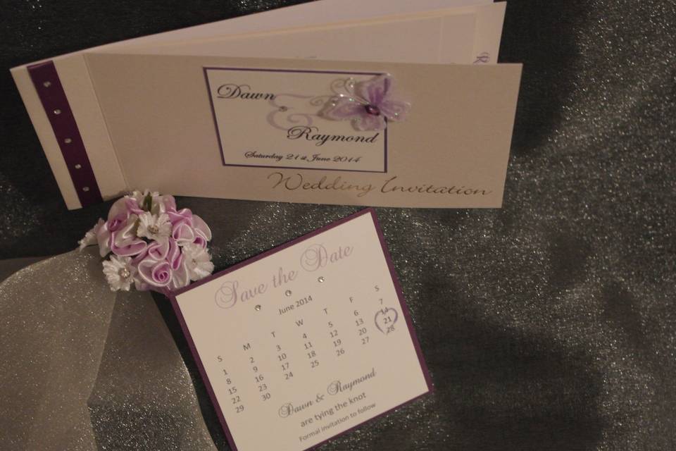 Chequebook style invitation