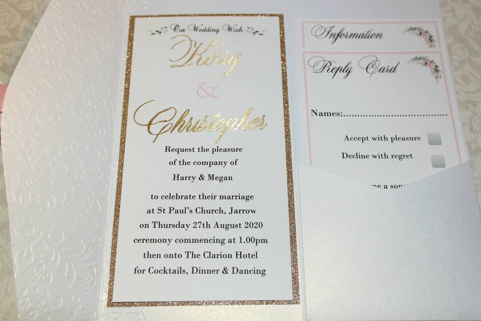 Foil printing invite