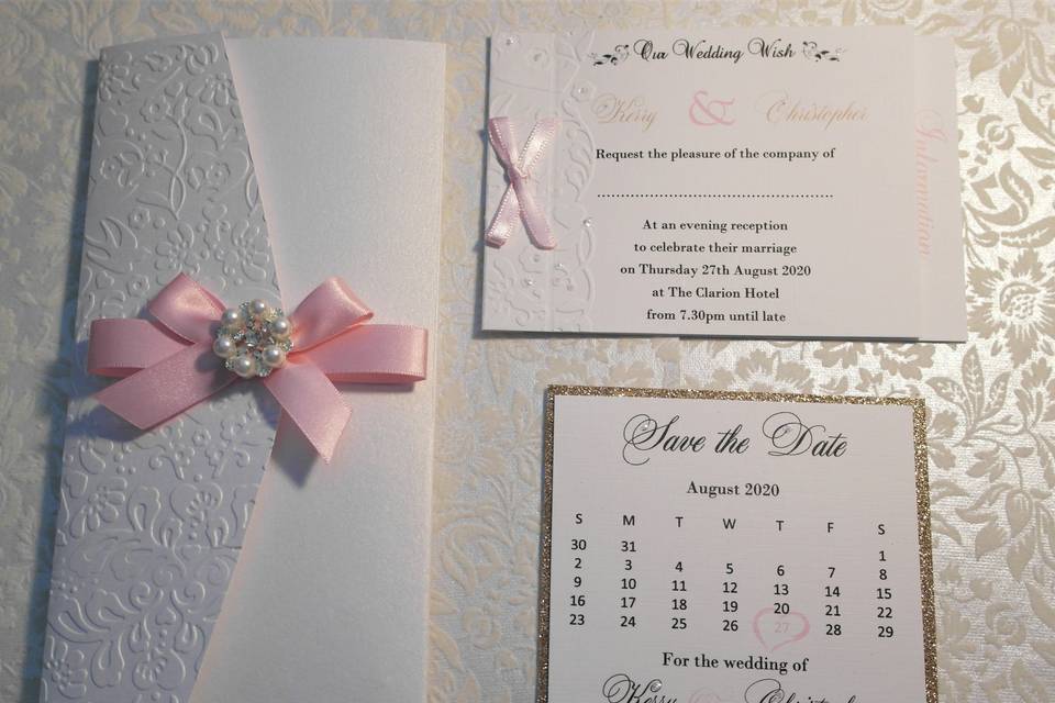 Glitter & foil invite