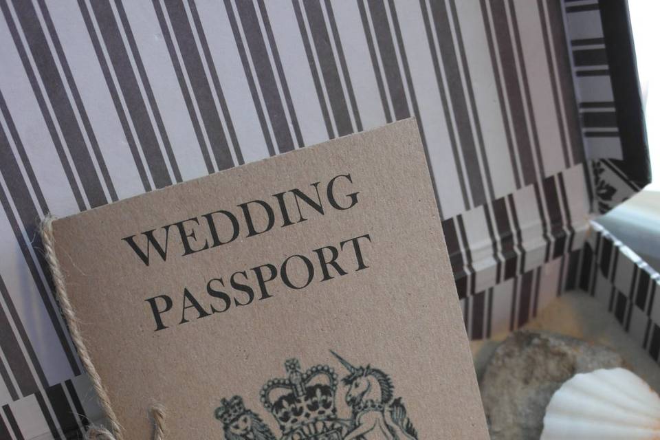 Rustic Passport invitation