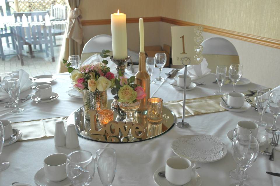 Silver table centre piece